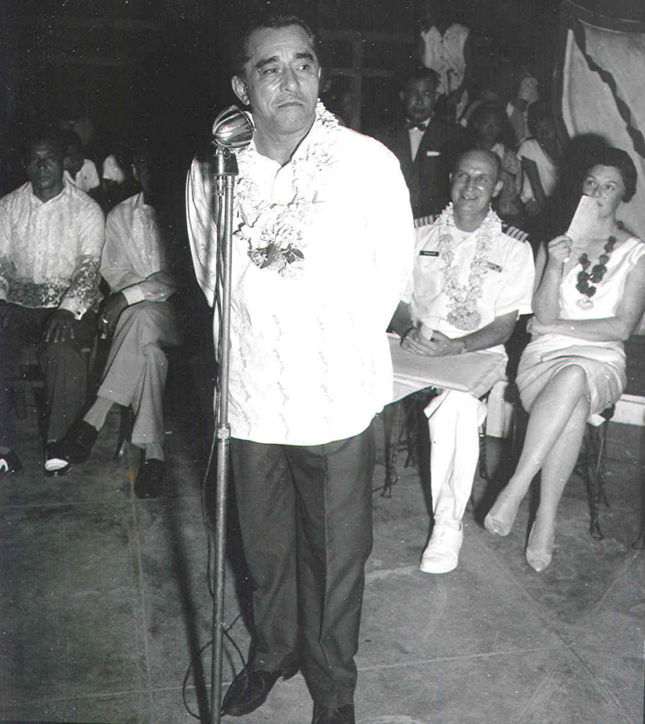 My parents at a Philippine event. Speaking Is Manuel Barretto, Governor of Zambales Province.