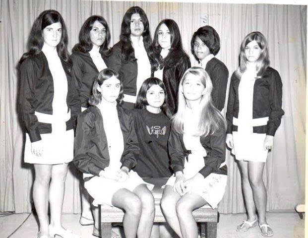 69-70 Angels: Standing: Sandi McGee, Stevie Santos, Theresa Havins, Michelle Santos, Diane Marshall, Melani Cladas, Seated: Denise Kelsay, Mickey Havins, Wanda Marshall